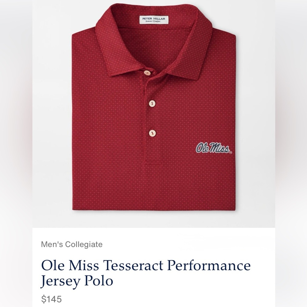 PETER MILLAR Ole Miss Tesseract Performance Jersey Polo